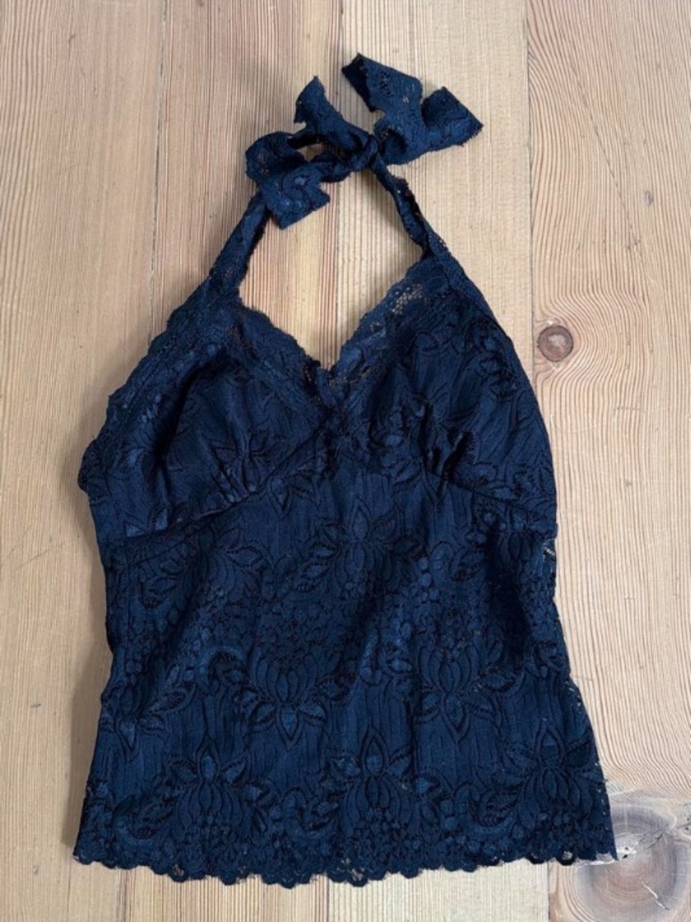 Vintage Black lace halter top